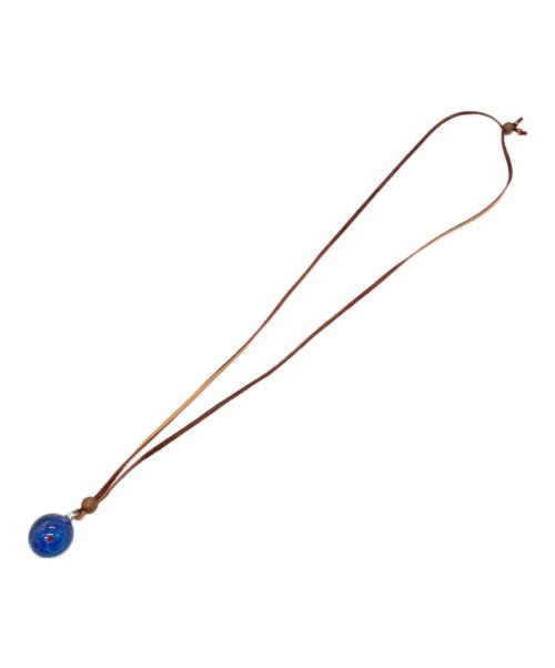 plus alpha（プラスアルファ）plus alpha (プラスアルファ) 宇宙ガラスペンダントネックレス ブルー×ブラウンの古着・服飾アイテム