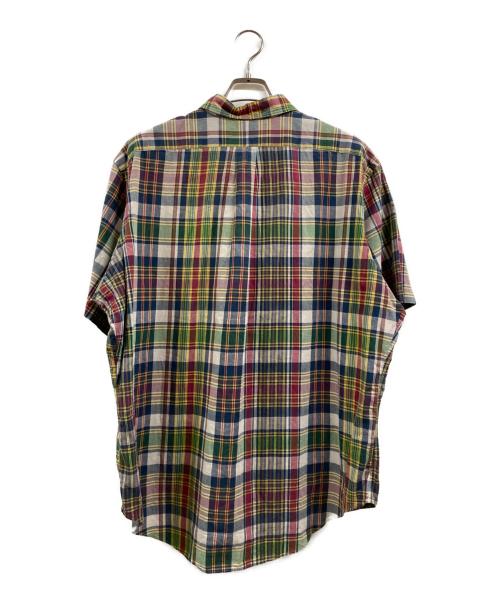 POLO RALPH LAUREN（ポロ・ラルフローレン）POLO RALPH LAUREN (ポロ・ラルフローレン) 半袖チェックBDシャツ ネイビー×グリーン サイズ:XXLの古着・服飾アイテム