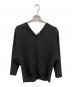 MUSE（ミューズ）の古着「トリアセジョーゼット Vネック プルオーバー」｜ブラック