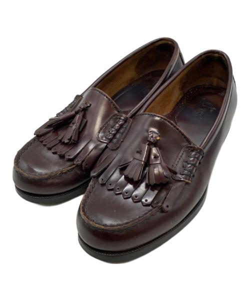 G.H.BASS（ジーエイチバス）G.H.BASS (ジーエイチバス) タッセルローファー　ジーエイチバス　026J3497 ワインレッド サイズ:8の古着・服飾アイテム