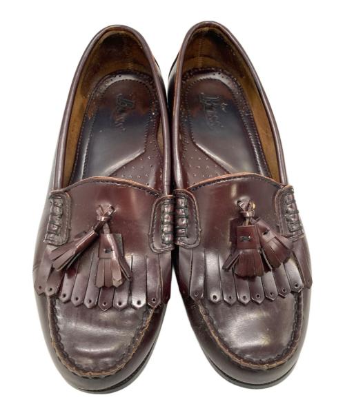 G.H.BASS（ジーエイチバス）G.H.BASS (ジーエイチバス) タッセルローファー　ジーエイチバス　026J3497 ワインレッド サイズ:8の古着・服飾アイテム