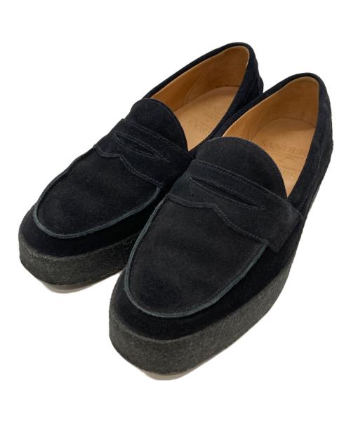 SANDERS（サンダース）SANDERS (サンダース) URBAN RESEARCH DOORS (アーバンリサーチドアーズ) Mudguard Butt Seam Loafer ブラック サイズ:8の古着・服飾アイテム