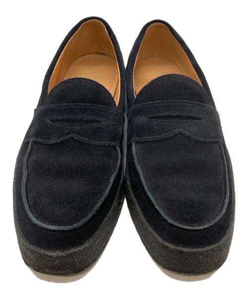 SANDERS（サンダース）SANDERS (サンダース) URBAN RESEARCH DOORS (アーバンリサーチドアーズ) Mudguard Butt Seam Loafer ブラック サイズ:8の古着・服飾アイテム