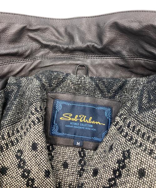 SubUrbam（サブアーバン）SubUrbam (サブアーバン) レザージャケット ブラック サイズ:Ｍの古着・服飾アイテム