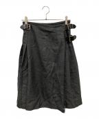 O'NEIL OF DUBLINオニールオブダブリン）の古着「ウールラップスカート　オニールオブダブリン」｜グレー