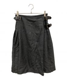 O'NEIL OF DUBLIN（オニールオブダブリン）の古着「ウールラップスカート　オニールオブダブリン」｜グレー