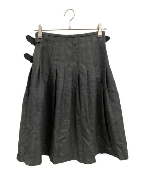O'NEIL OF DUBLIN（オニールオブダブリン）O'NEIL OF DUBLIN (オニールオブダブリン) ウールラップスカート　オニールオブダブリン グレー サイズ:36の古着・服飾アイテム