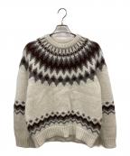 ）の古着「MOHAIR NORDIC CREW NECK　BN-20FM-052」｜ホワイト×ブラウン