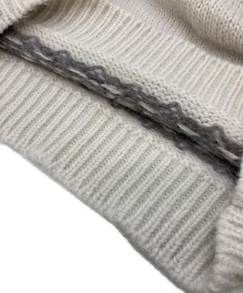 BATONER（バトナ―）BATONER (バトナ―) MOHAIR NORDIC CREW NECK　BN-20FM-052 ホワイト×ブラウン サイズ:1の古着・服飾アイテム