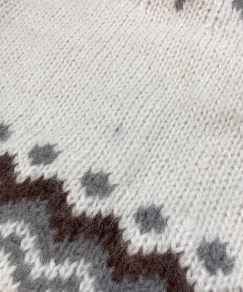 BATONER（バトナ―）BATONER (バトナ―) MOHAIR NORDIC CREW NECK　BN-20FM-052 ホワイト×ブラウン サイズ:1の古着・服飾アイテム