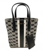 MICHAEL KORSマイケル・コース）の古着「VINCENT ロゴ ジャカード トート ウィズ カードケース」｜グレー×ブラック