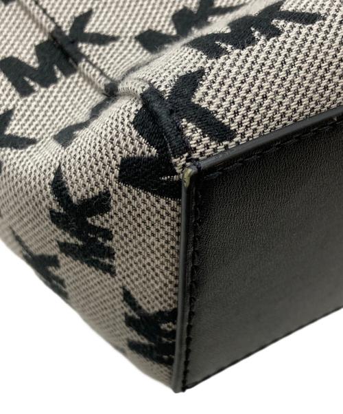 MICHAEL KORS（マイケル・コース）MICHAEL KORS (マイケル・コース) VINCENT ロゴ ジャカード トート ウィズ カードケース グレー×ブラックの古着・服飾アイテム