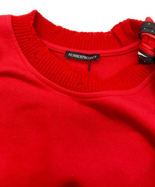 number project（ナンバープロジェクト）number project (ナンバープロジェクト) スウェット レッド サイズ:Freeの古着・服飾アイテム