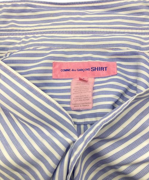 COMME des GARCONS SHIRT（コムデギャルソンシャツ）COMME des GARCONS SHIRT (コムデギャルソンシャツ) ストライプシャツ ブルー サイズ:Sの古着・服飾アイテム
