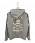 VANSON (バンソン) スカル刺繍ジップパーカー グレー サイズ:Ｍ：8000円