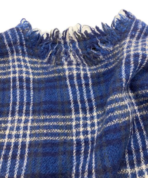 45R（フォーティファイブ・アール）45R (フォーティファイブ・アール) インドメリノ縮絨の馬比古ドレス ブルー サイズ:Freeの古着・服飾アイテム