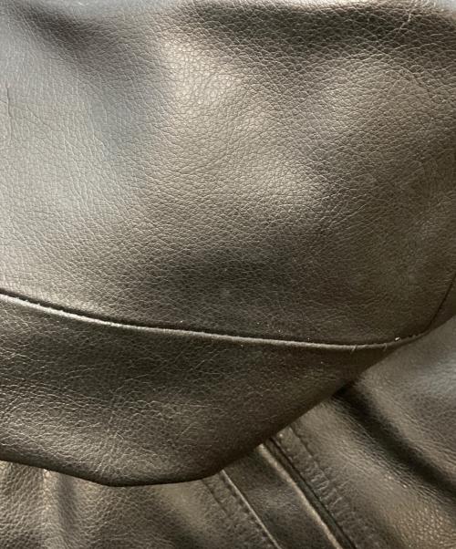 BEN DAVIS（ベンデイビス）BEN DAVIS (ベンデイビス) カウハイドシングルレザースポーツジャケット ブラック サイズ:Ｌの古着・服飾アイテム