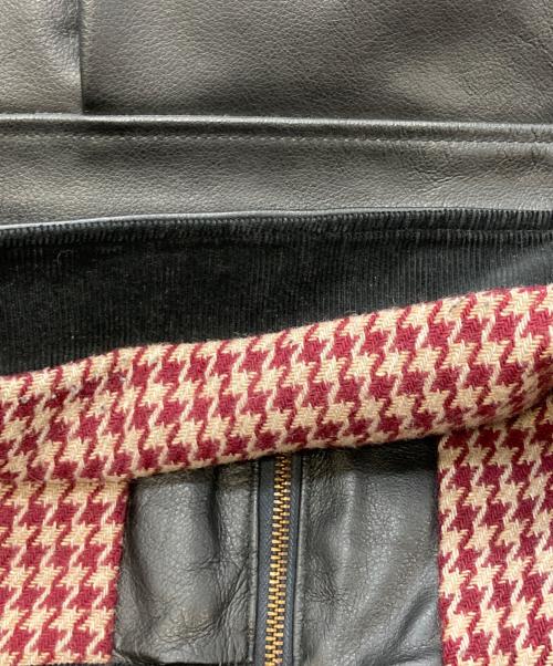 BEN DAVIS（ベンデイビス）BEN DAVIS (ベンデイビス) カウハイドシングルレザースポーツジャケット ブラック サイズ:Ｌの古着・服飾アイテム