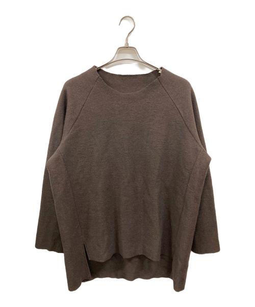 VOAAOV（ヴォアーブ）VOAAOV (ヴォアーブ) WOOL RING YARN COMPRESSED JERSEY KNIT ブラウン サイズ:1の古着・服飾アイテム