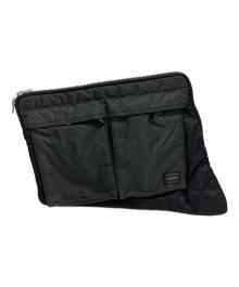 PORTER×ANREALAGE（ポーター×アンリアレイジ）の古着「クラッチバッグ」｜ブラック