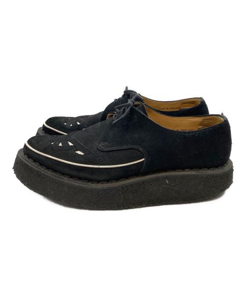 GEORGE COX（ジョージコックス）GEORGE COX (ジョージコックス) ポインテッドトゥスウェードブーツ ブラック サイズ:9の古着・服飾アイテム