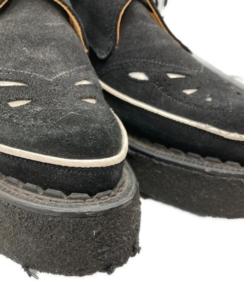 GEORGE COX（ジョージコックス）GEORGE COX (ジョージコックス) ポインテッドトゥスウェードブーツ ブラック サイズ:9の古着・服飾アイテム