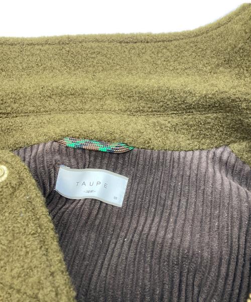 taupe（トープ）TAUPE (トープ) ブークレバルーンジップブルゾン カーキ×ベージュ サイズ:3の古着・服飾アイテム