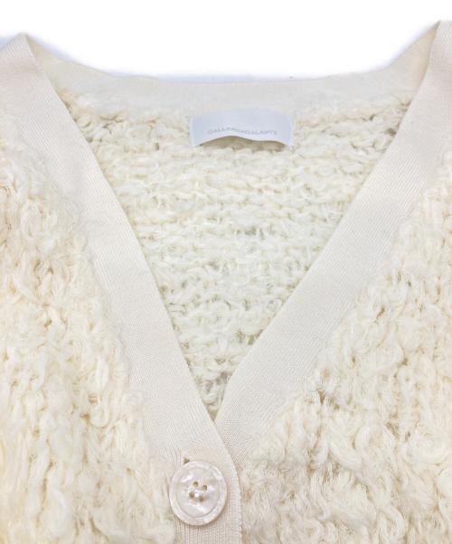 GALLARDA GALANTE（ガリャルダガランテ）GALLARDA GALANTE (ガリャルダガランテ) 棒針ニットカーディガン アイボリー サイズ:Freeの古着・服飾アイテム