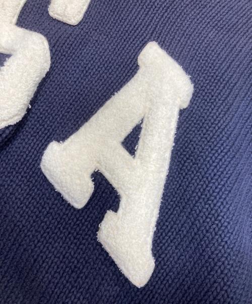 POLO RALPH LAUREN（ポロ・ラルフローレン）POLO RALPH LAUREN (ポロ・ラルフローレン) ショールカラーニット ネイビー サイズ:XLの古着・服飾アイテム