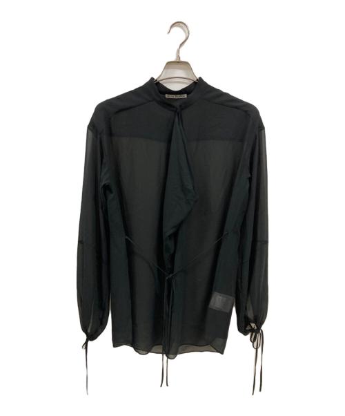 Acne studios（アクネ ストゥディオズ）ACNE STUDIOS (アクネ ストゥディオス) ジョルジェットブラウス ブラック サイズ:36の古着・服飾アイテム