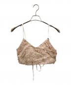 Ameriアメリ）の古着「2WAY MIX PINK SHAGGY BUSTIER」｜ピンク