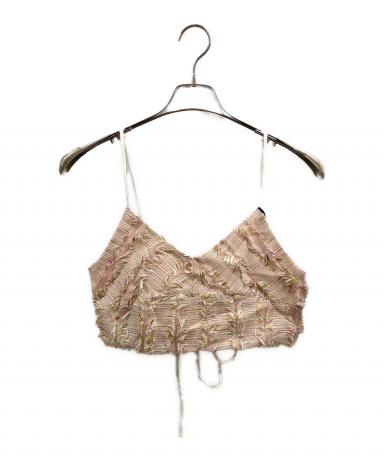 【美品】Ameri 2WAY MIX PINK SHAGGY BUSTIER 中古・古着通販】AMERI (アメリ) 2WAY MIX PINK SHAGGY BUSTIER ピンク
