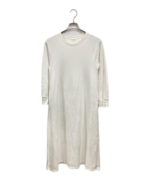 takes（テイクス）takes (テイクス) Sweat Dress ホワイトの古着・服飾アイテム