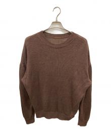 L'appartement（アパルトモン）の古着「LINEN BF KNIT PULLOVER」｜ブラウン