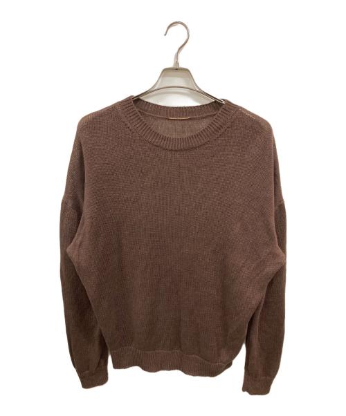 L'appartement（アパルトモン）L'Appartement (アパルトモン) LINEN BF KNIT PULLOVER ブラウン サイズ:FREEの古着・服飾アイテム
