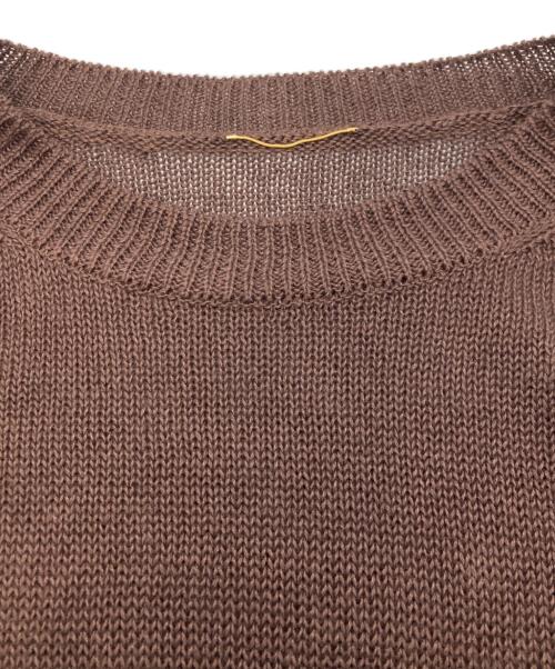 L'appartement（アパルトモン）L'Appartement (アパルトモン) LINEN BF KNIT PULLOVER ブラウン サイズ:FREEの古着・服飾アイテム