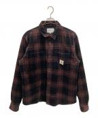 Carhartt WIPカーハート ワークインプログレス）の古着「WIP GINNIS CORDUROY SHIRT JACKET」｜ブラック×ブラウン