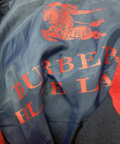 BURBERRY BLUE LABEL（バーバリーロンドンブルーレーベル）BURBERRY BLUE LABEL (バーバリーロンドンブルーレーベル) ダブルジャケット ネイビー×レッド サイズ:Ｍの古着・服飾アイテム