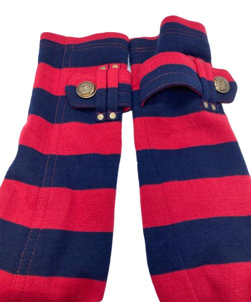 BURBERRY BLUE LABEL（バーバリーロンドンブルーレーベル）BURBERRY BLUE LABEL (バーバリーロンドンブルーレーベル) ダブルジャケット ネイビー×レッド サイズ:Ｍの古着・服飾アイテム