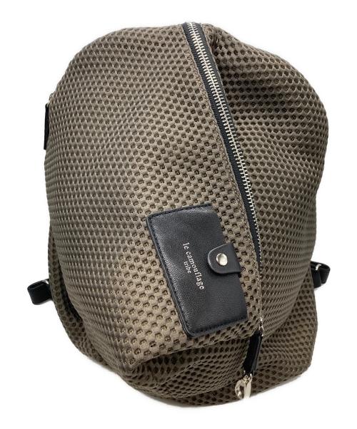 le camouflage（ル カムフラージュ）LE CAMOUFLAGE (ル カムフラージュ) メッシュバックパック ベージュの古着・服飾アイテム