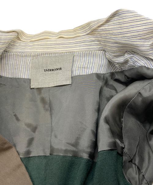UNDERCOVER（アンダーカバー）UNDERCOVER (アンダーカバー) 再構築リメイクドッキングジャケット ブラウン サイズ:3の古着・服飾アイテム