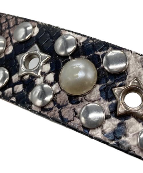 Jaded London（ジェイデッドロンドン）jaded london (ジェイデッドロンドン) Silver Mamba Belt シルバーの古着・服飾アイテム