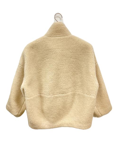 BALLSEY（ボールジィ）BALLSEY (ボールジィ) ボアスライバー スタンドカラーショートコート ベージュ サイズ:34の古着・服飾アイテム