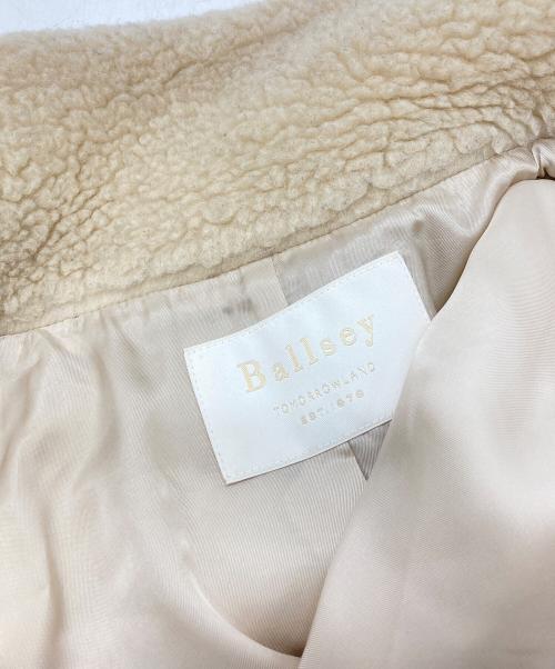 BALLSEY（ボールジィ）BALLSEY (ボールジィ) ボアスライバー スタンドカラーショートコート ベージュ サイズ:34の古着・服飾アイテム