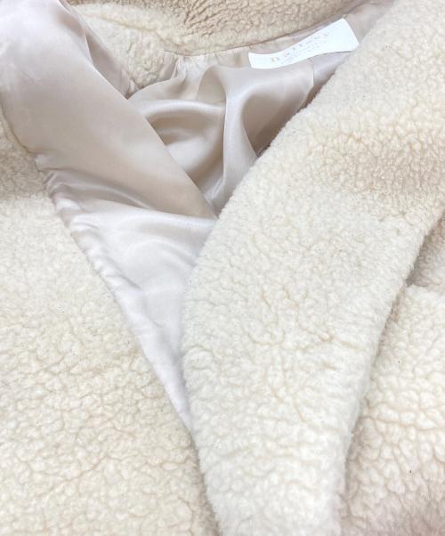 BALLSEY（ボールジィ）BALLSEY (ボールジィ) ボアスライバー スタンドカラーショートコート ベージュ サイズ:34の古着・服飾アイテム