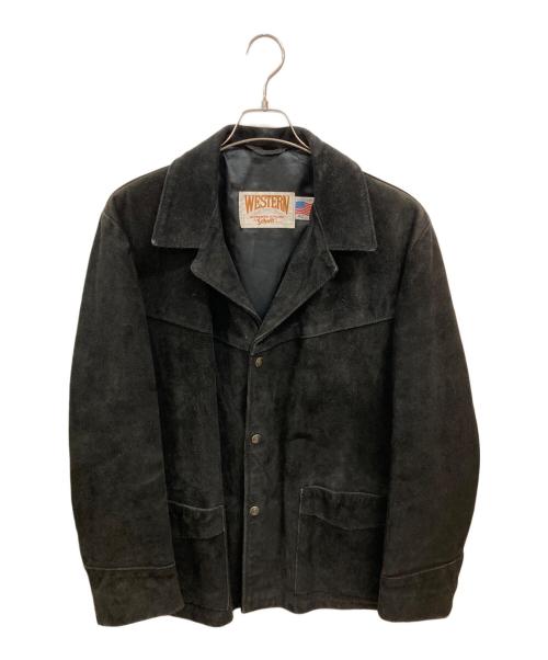 Schott（ショット）Schott (ショット) 80’ｓスウェードレザージャケット ブラック サイズ:42の古着・服飾アイテム