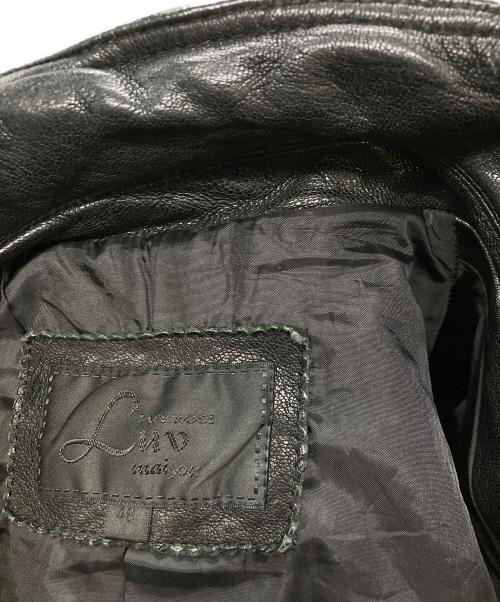 JACKROSE Luv maison（ジャックローズラブメゾン）JACKROSE Luv maison (ジャックローズラブメゾン) ゴートレザージャケット ブラック サイズ:46の古着・服飾アイテム