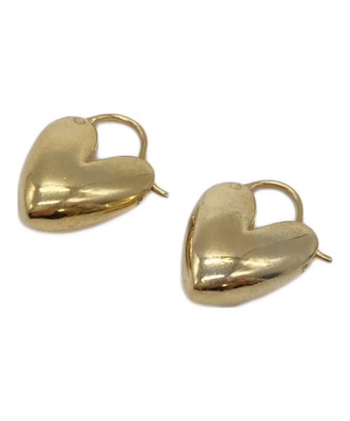 R.ALAGAN（ララガン）R.ALAGAN (ララガン) TINY PUFFY HEART HOOPS ピアス ゴールドの古着・服飾アイテム