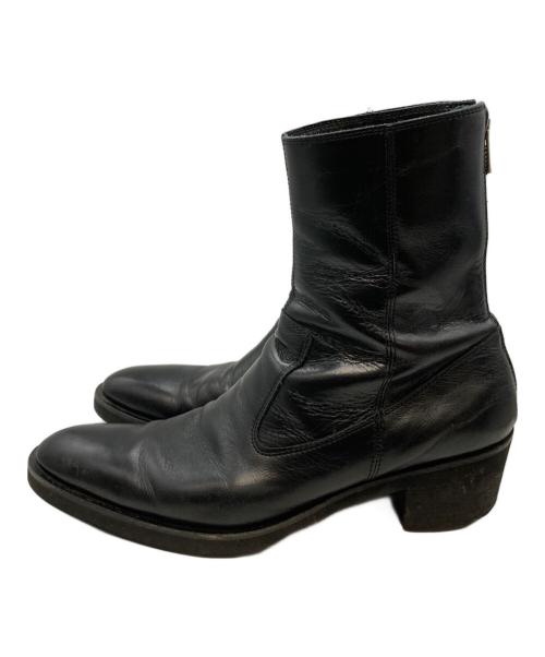 NO ID.（ノーアイディー）NO ID. (ノーアイディー) バックZIPヒールブーツ ブラック サイズ:40の古着・服飾アイテム