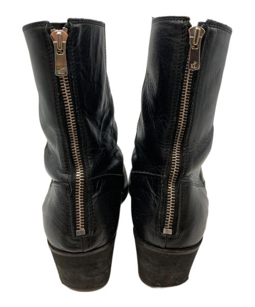 NO ID.（ノーアイディー）NO ID. (ノーアイディー) バックZIPヒールブーツ ブラック サイズ:40の古着・服飾アイテム